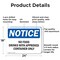 Signmission No Food Drinks With Approved Container Only, 24 in W x Rectangle, Aluminum OS-2PACK-NS-A-1824-L-14563 - alternate 5